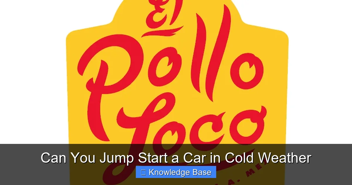 Can You Jump Start a Car in Cold Weather