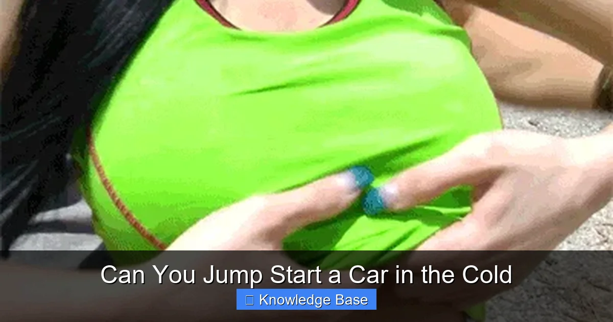 Can You Jump Start a Car in the Cold