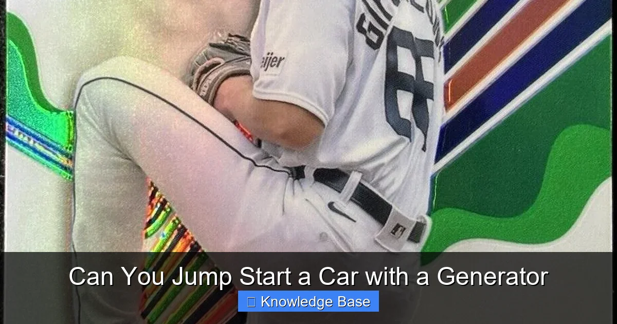 Can You Jump Start a Car with a Generator
