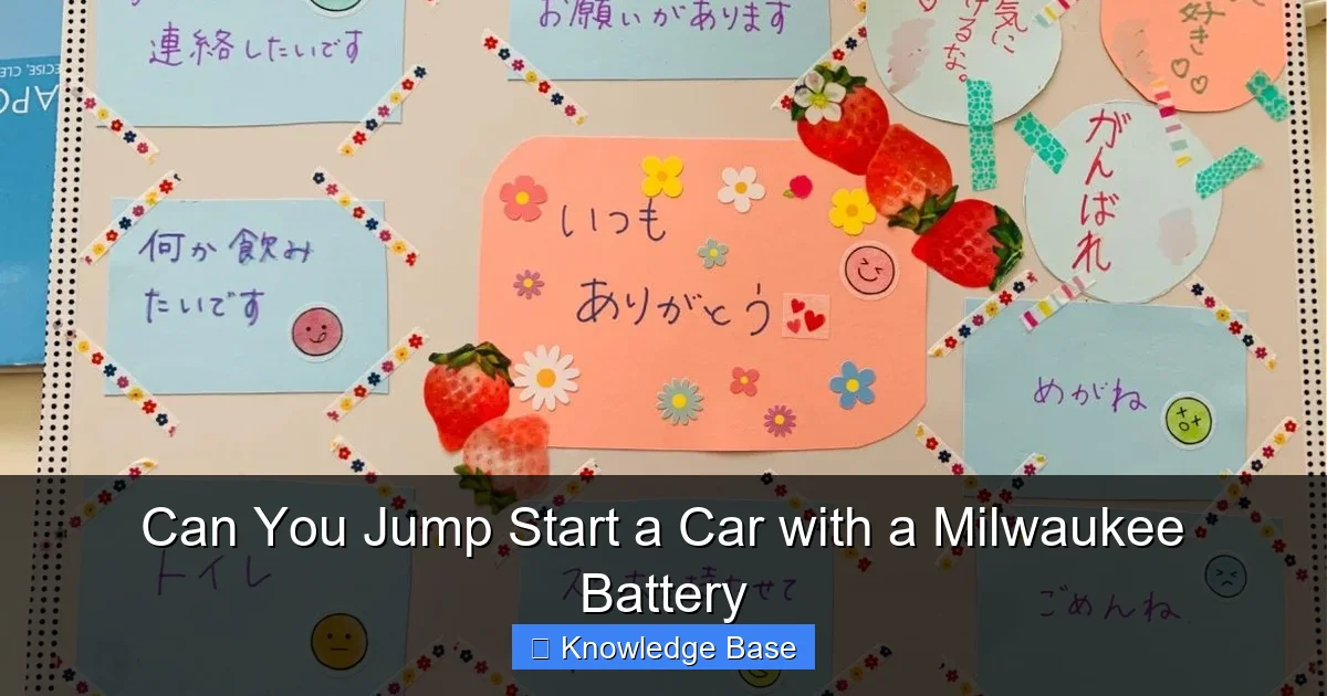 Can You Jump Start a Car with a Milwaukee Battery