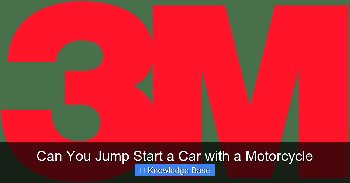 Can You Jump Start a Car with a Motorcycle