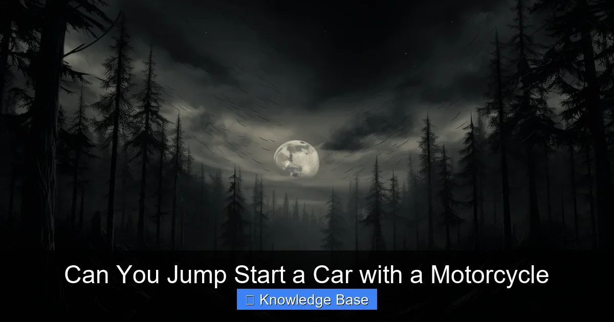Can You Jump Start a Car with a Motorcycle