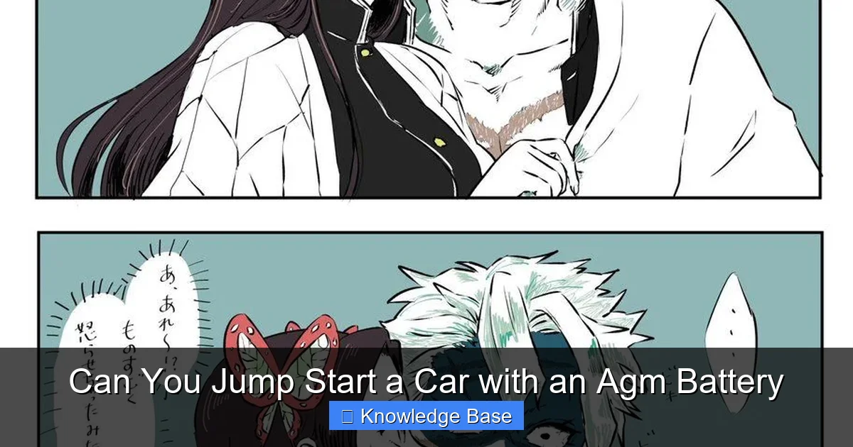 Can You Jump Start a Car with an Agm Battery