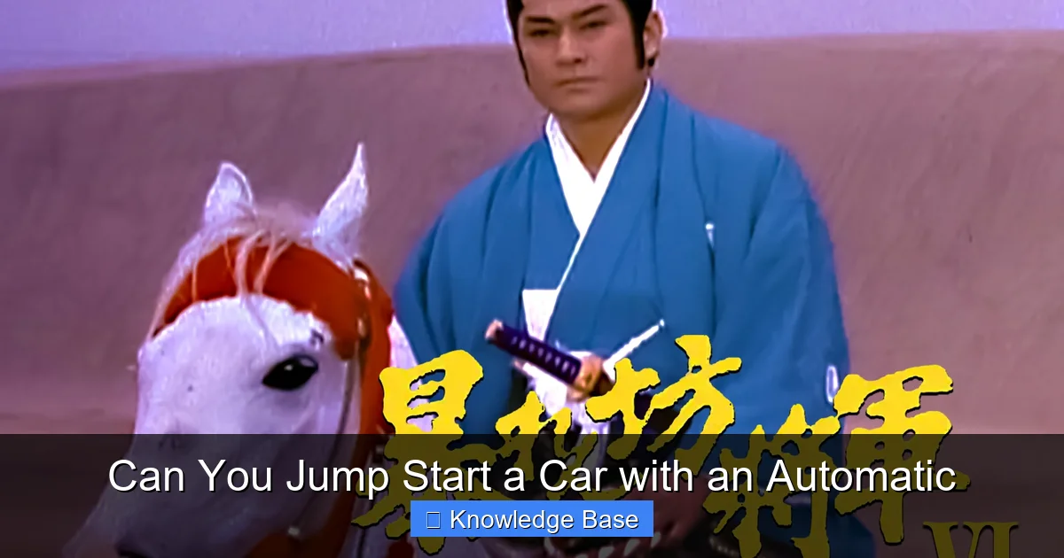 Can You Jump Start a Car with an Automatic