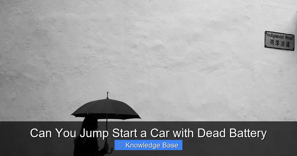 Can You Jump Start a Car with Dead Battery
