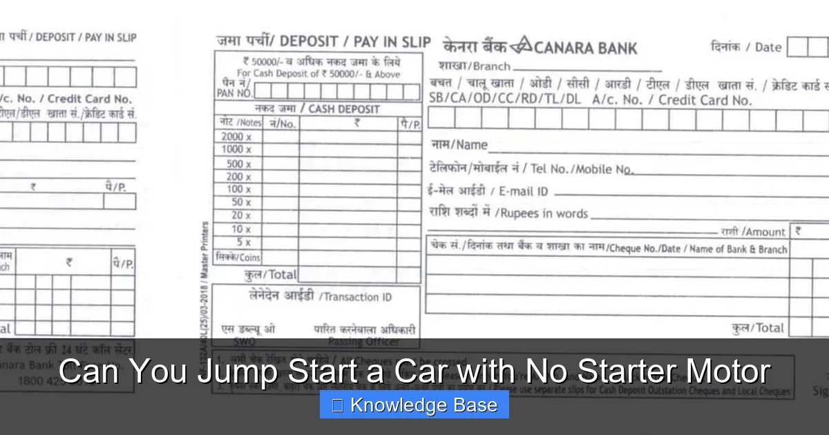Can You Jump Start a Car with No Starter Motor