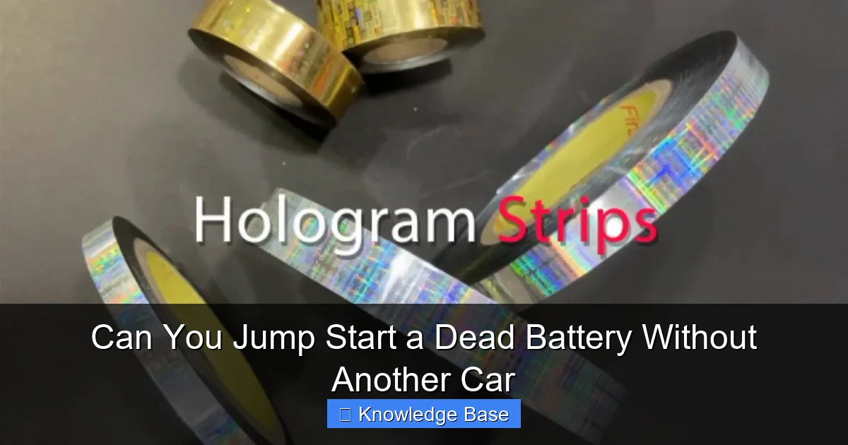 Can You Jump Start a Dead Battery Without Another Car