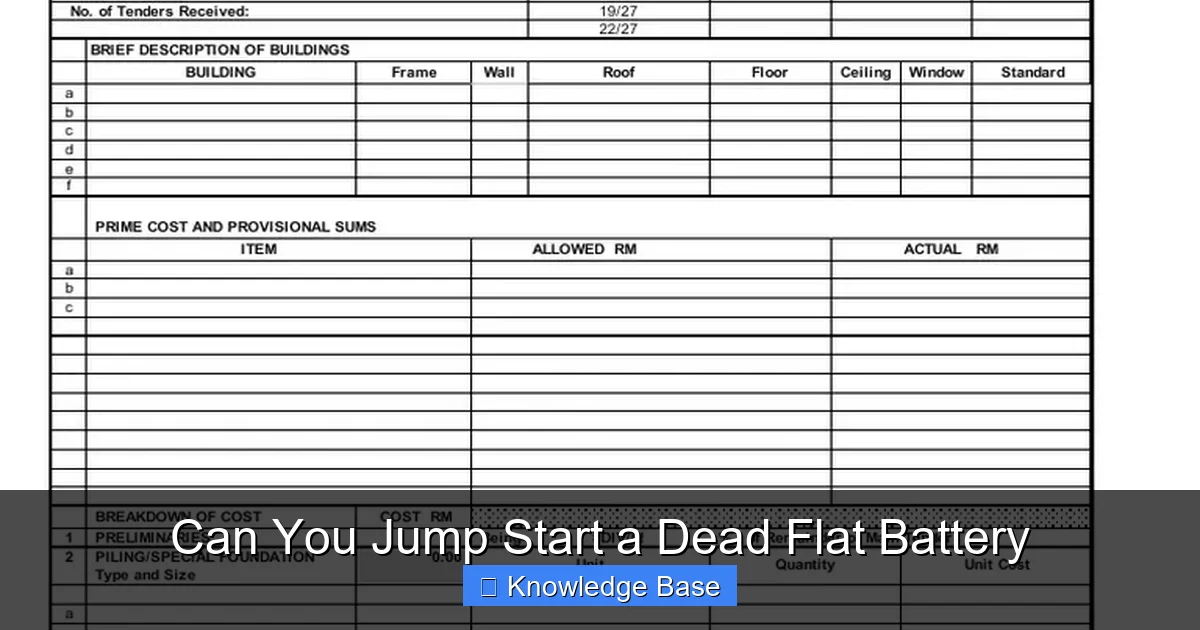 Can You Jump Start a Dead Flat Battery