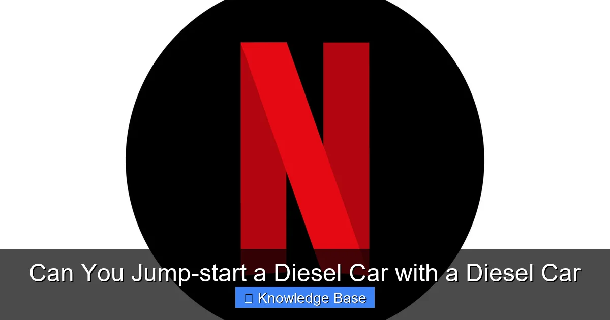 Can You Jump-start a Diesel Car with a Diesel Car