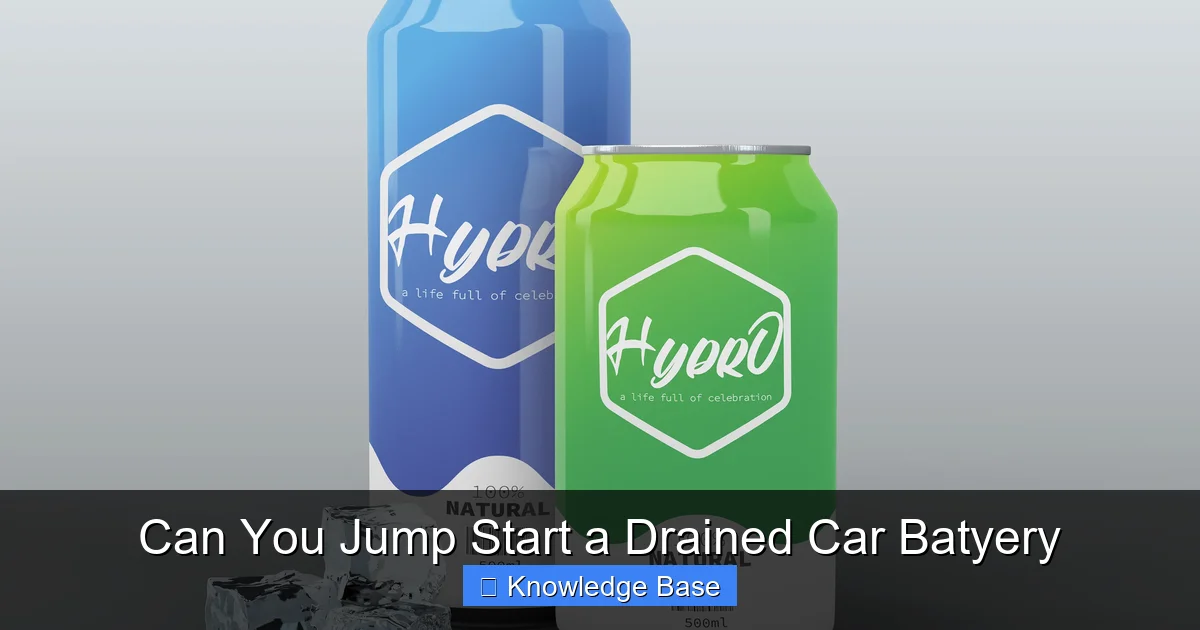 Can You Jump Start a Drained Car Batyery