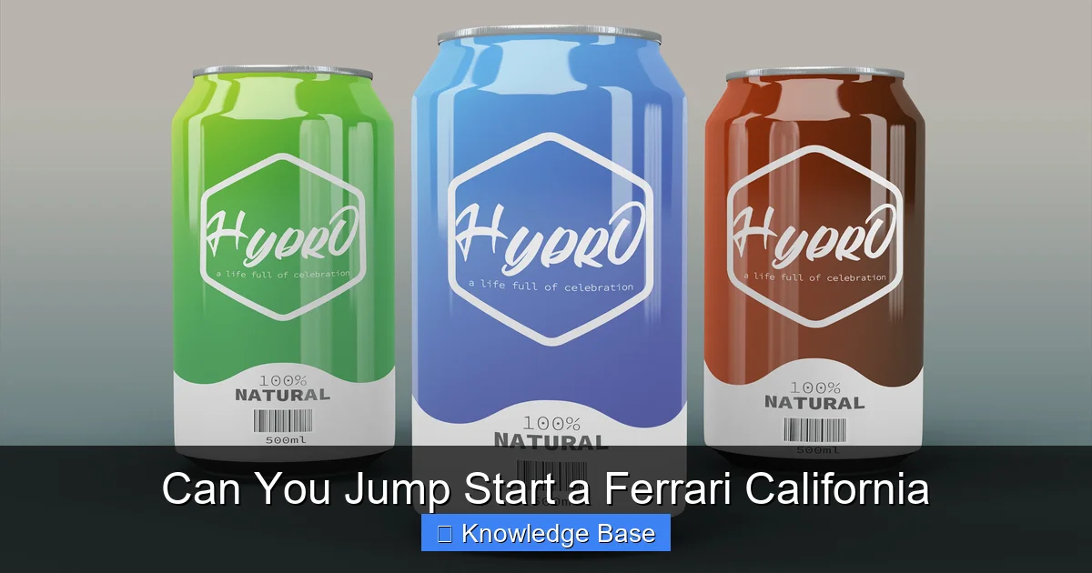 Can You Jump Start a Ferrari California