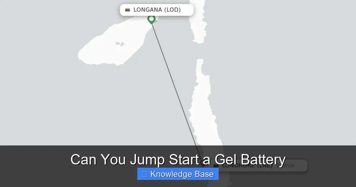 Can You Jump Start a Gel Battery