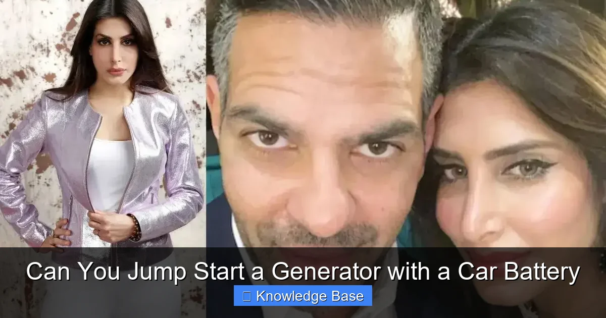 Can You Jump Start a Generator with a Car Battery