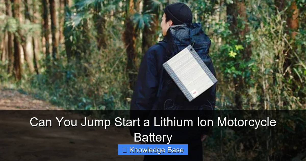 Can You Jump Start a Lithium Ion Motorcycle Battery