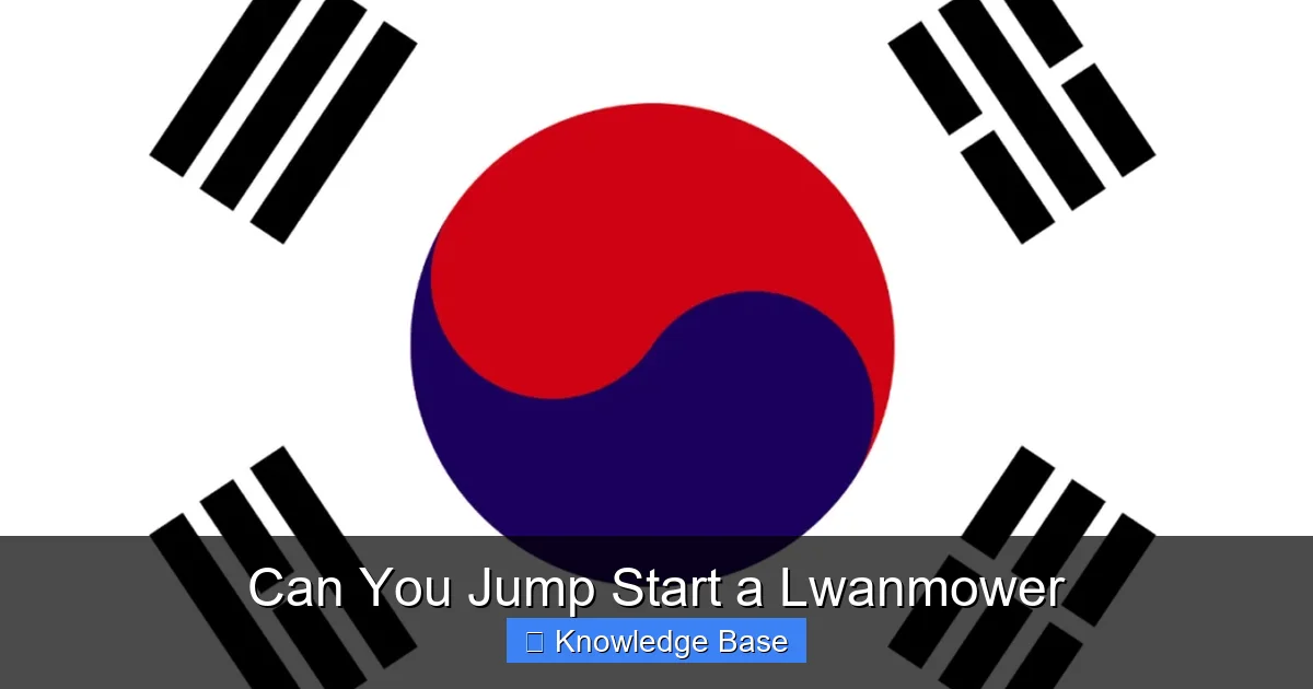 Can You Jump Start a Lwanmower