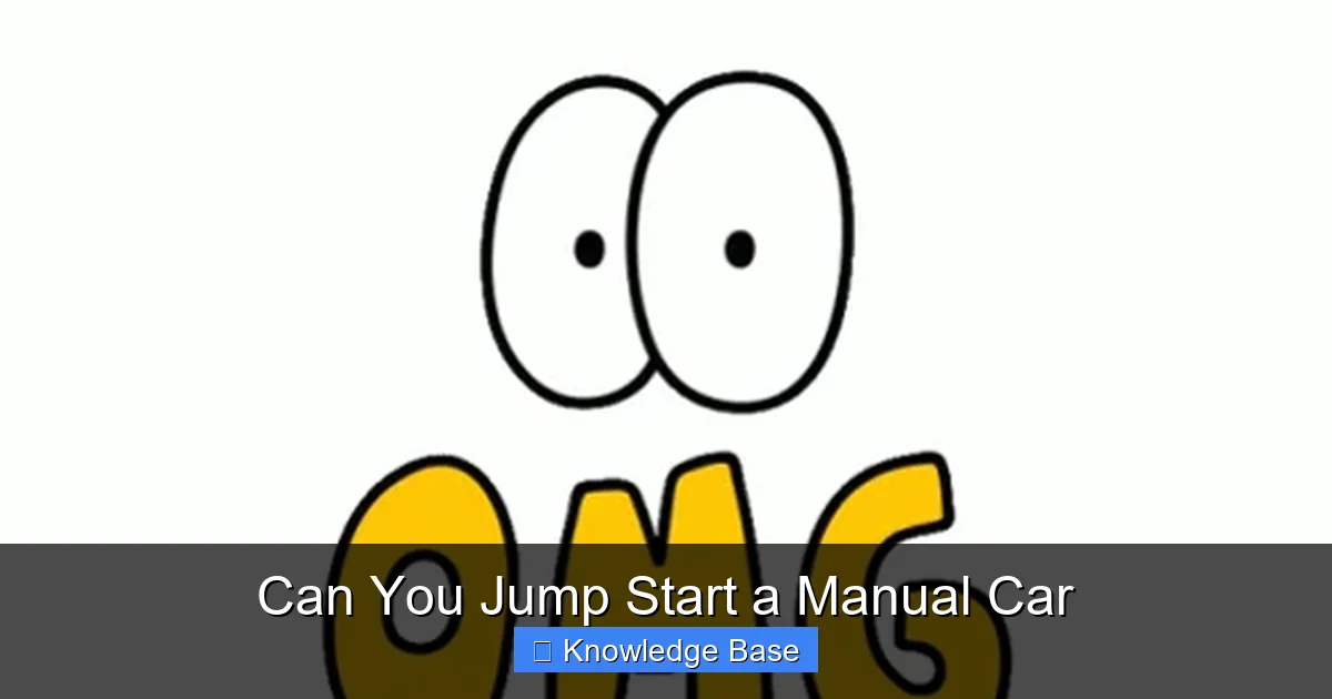 Can You Jump Start a Manual Car