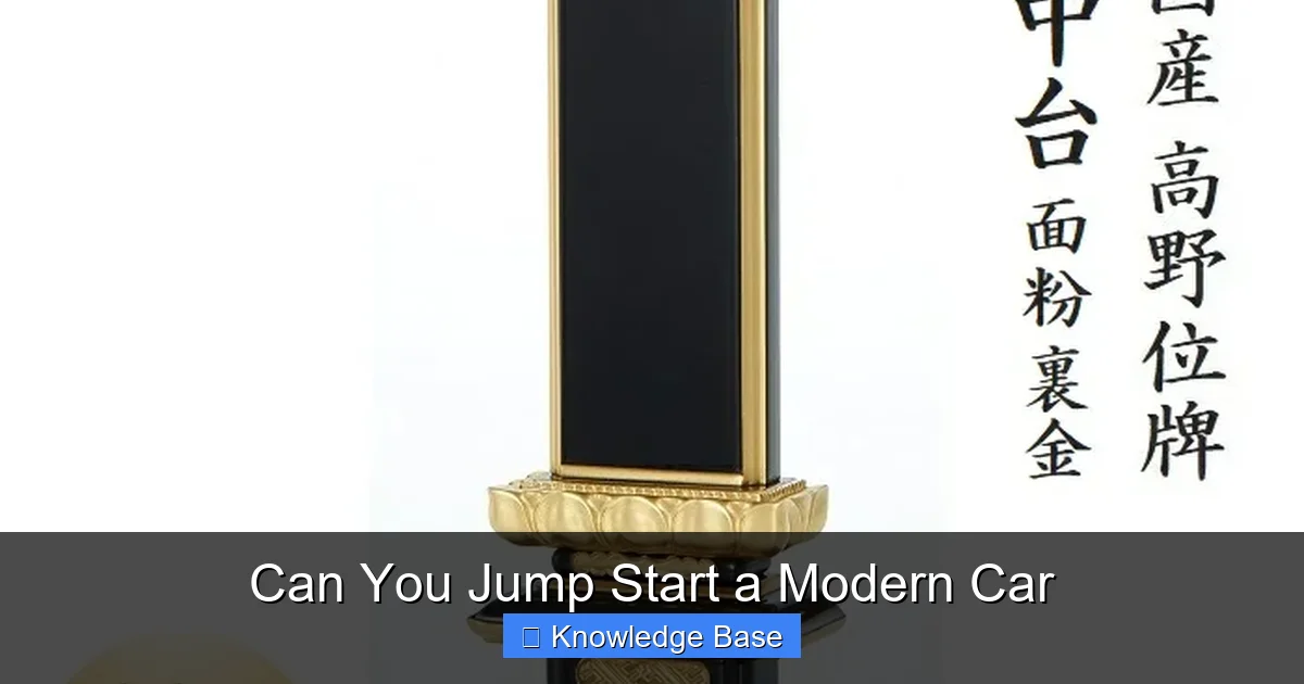 Can You Jump Start a Modern Car