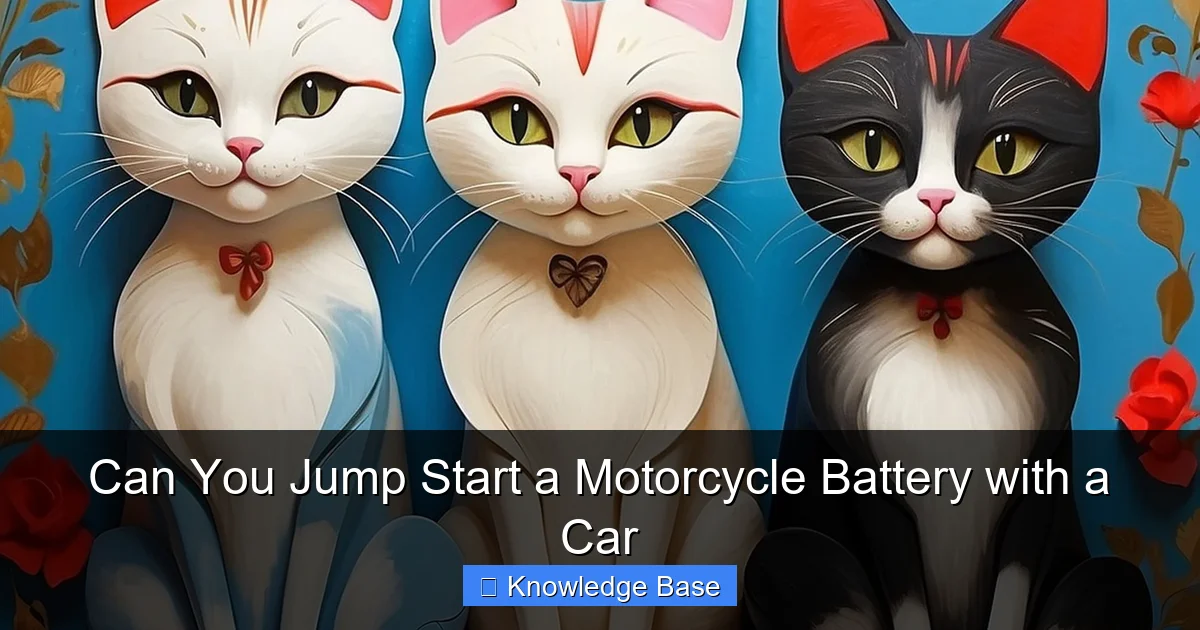 Can You Jump Start a Motorcycle Battery with a Car