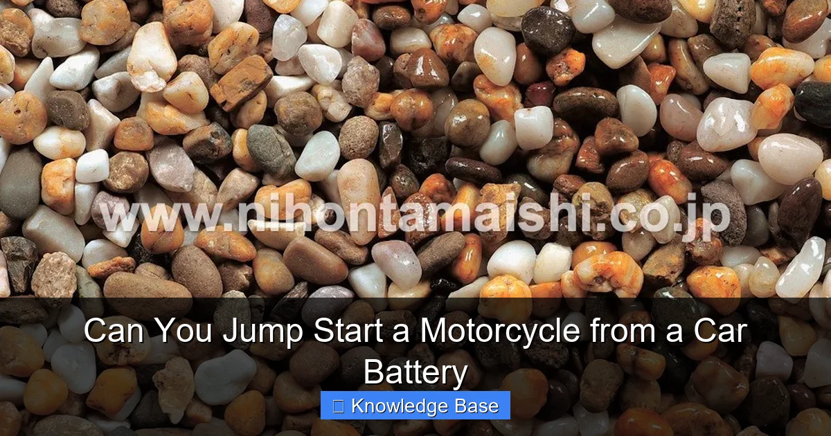 Can You Jump Start a Motorcycle from a Car Battery
