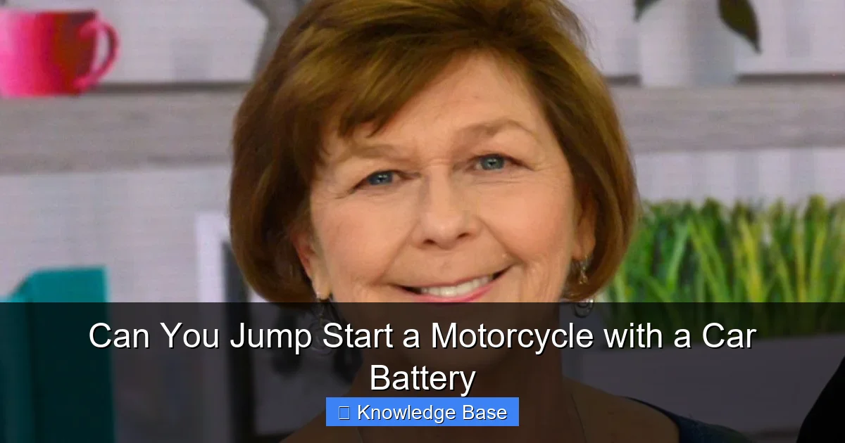 Can You Jump Start a Motorcycle with a Car Battery