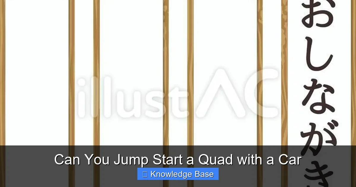 Can You Jump Start a Quad with a Car