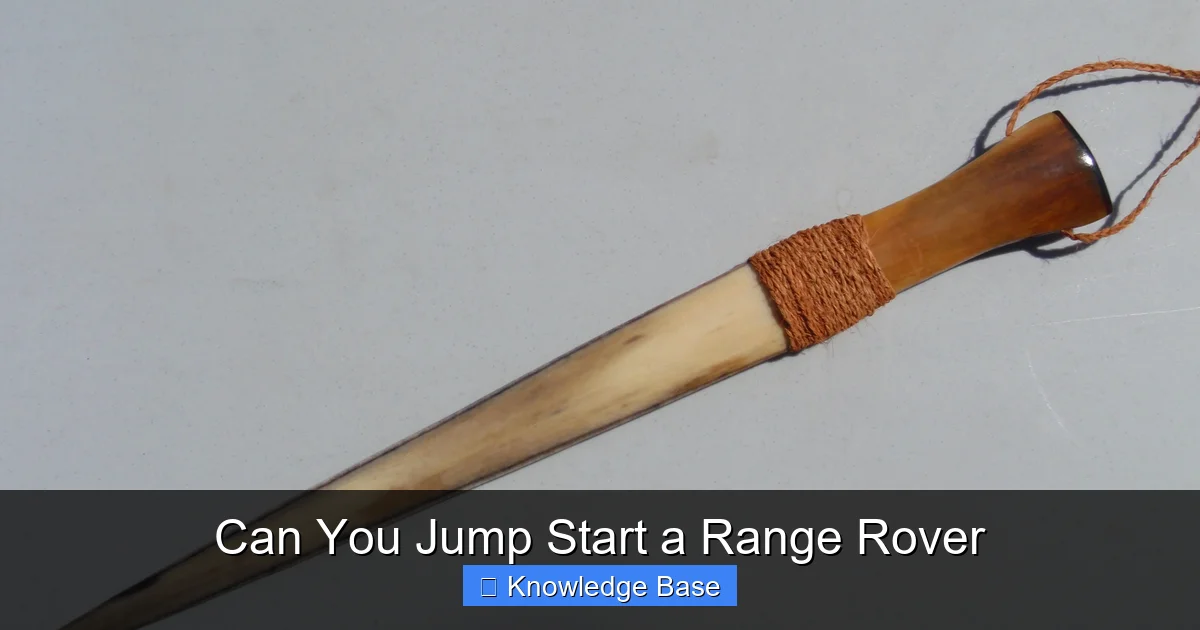 Can You Jump Start a Range Rover