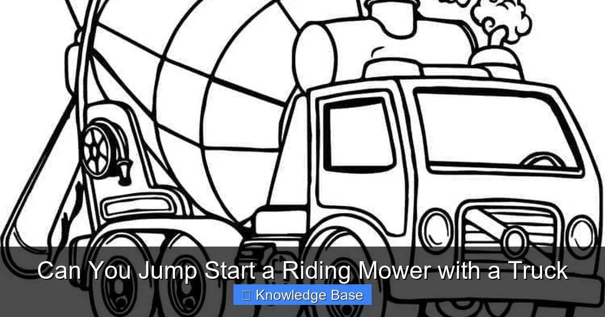 Can You Jump Start a Riding Mower with a Truck