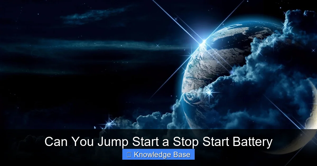 Can You Jump Start a Stop Start Battery