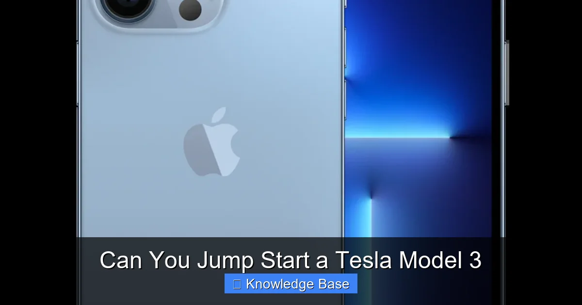 Can You Jump Start a Tesla Model 3