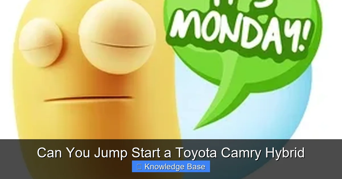 Can You Jump Start a Toyota Camry Hybrid
