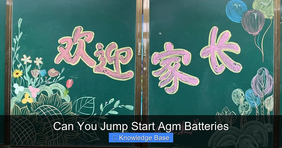 Can You Jump Start Agm Batteries