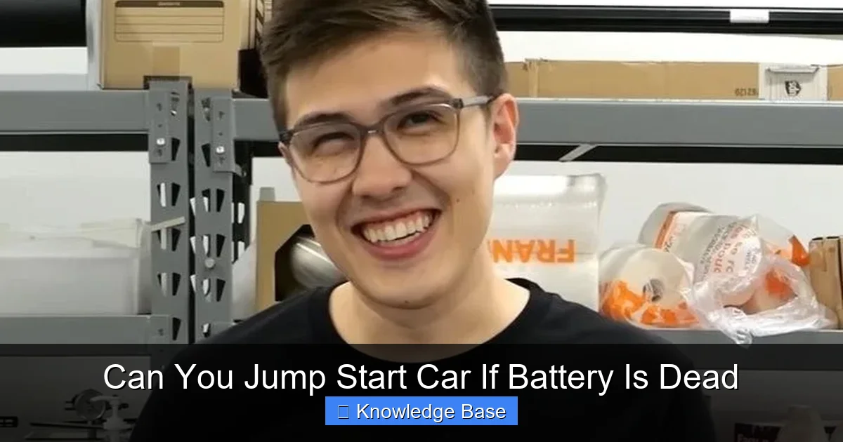 Can You Jump Start Car If Battery Is Dead