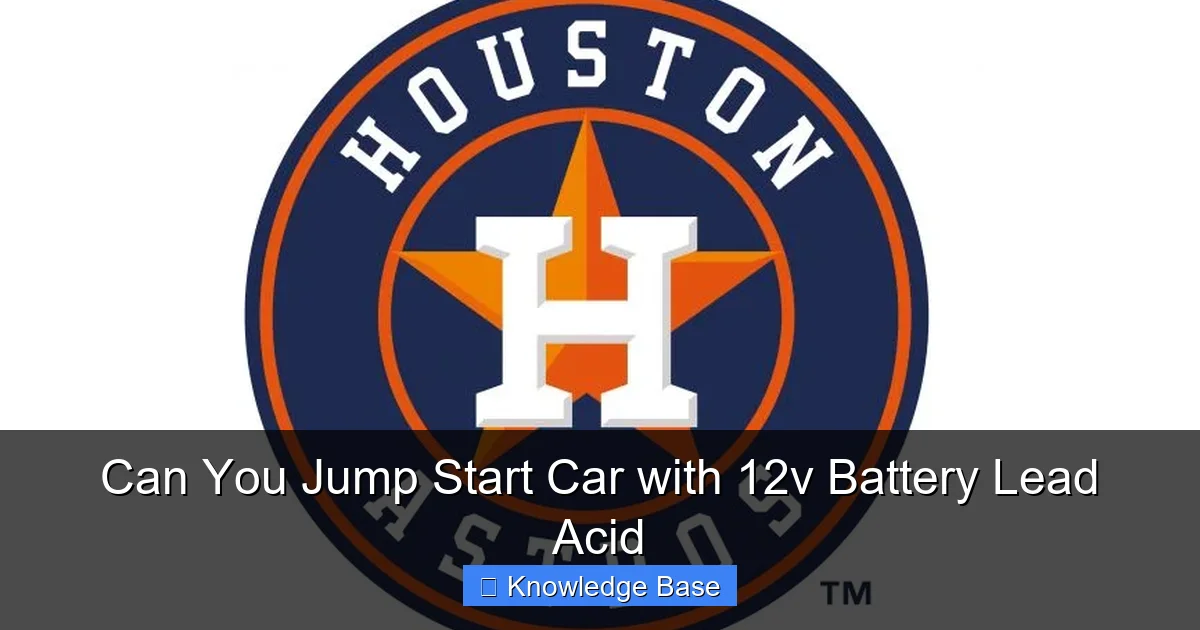 Can You Jump Start Car with 12v Battery Lead Acid
