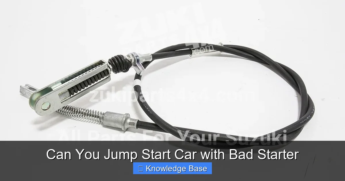 Can You Jump Start Car with Bad Starter