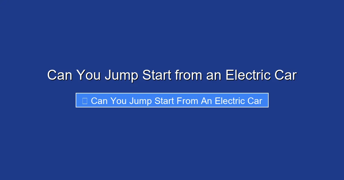 Can You Jump Start from an Electric Car