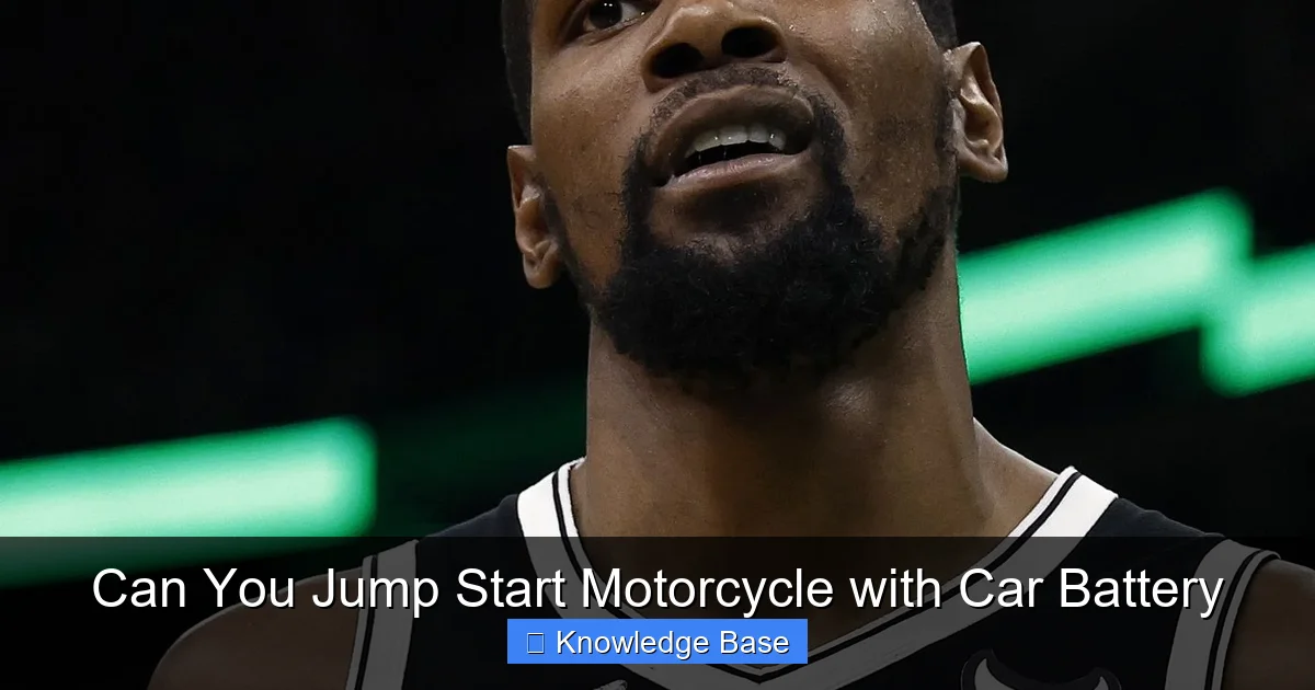 Can You Jump Start Motorcycle with Car Battery