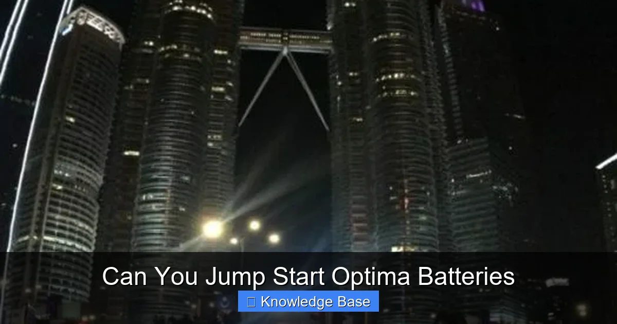 Can You Jump Start Optima Batteries
