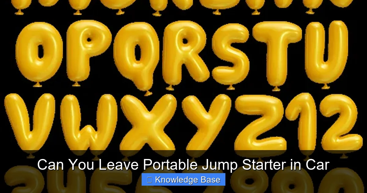 Can You Leave Portable Jump Starter in Car