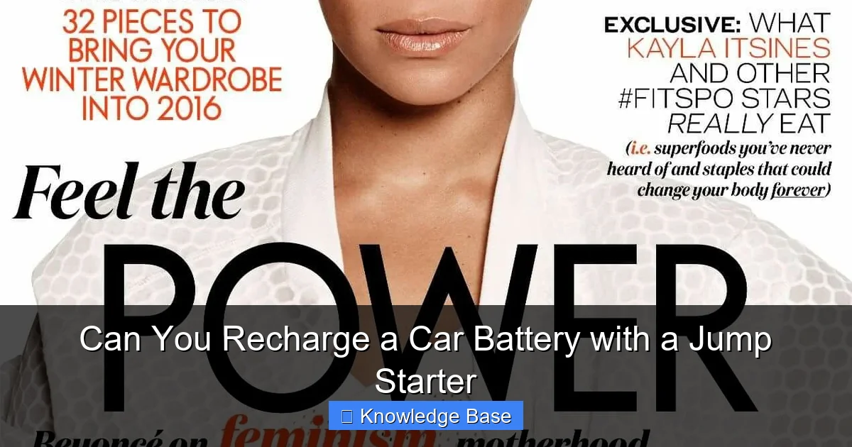 Can You Recharge a Car Battery with a Jump Starter