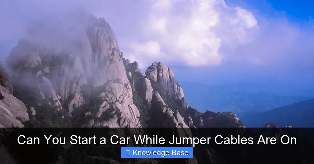 Can You Start a Car While Jumper Cables Are On