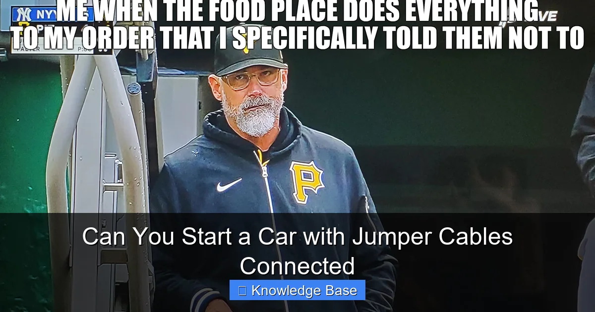 Can You Start a Car with Jumper Cables Connected