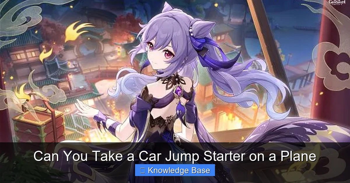 Can You Take a Car Jump Starter on a Plane