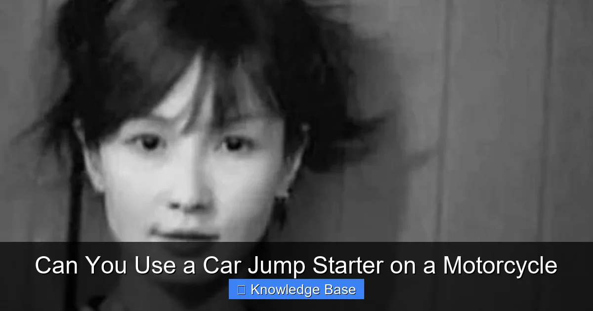 Can You Use a Car Jump Starter on a Motorcycle