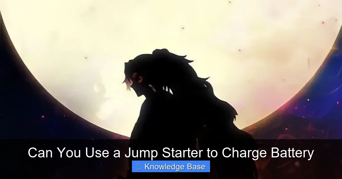 Can You Use a Jump Starter to Charge Battery