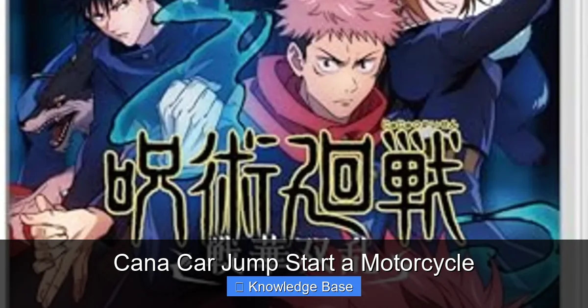 Cana Car Jump Start a Motorcycle