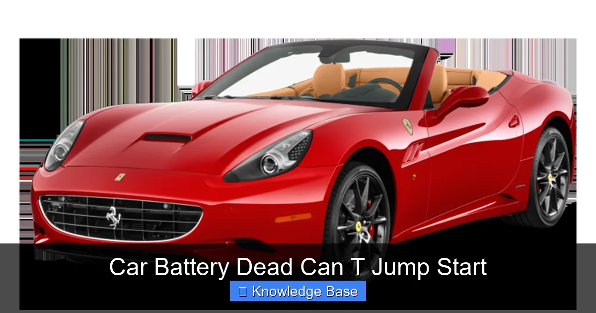Car Battery Dead Can T Jump Start