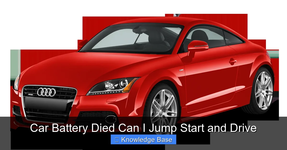 Car Battery Died Can I Jump Start and Drive