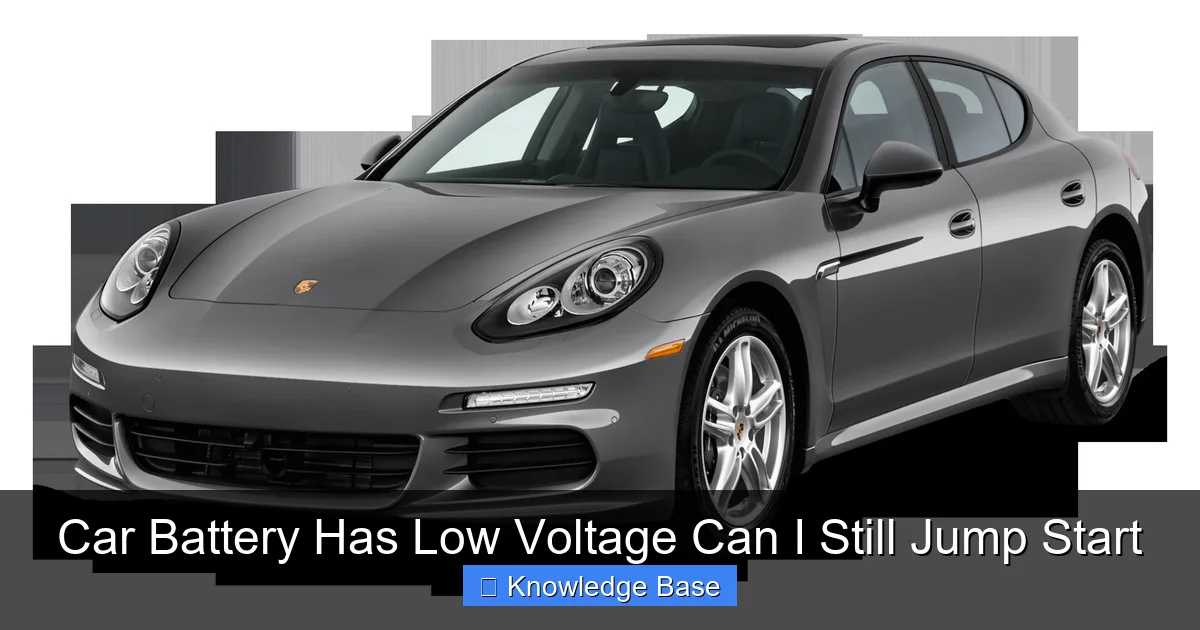 Car Battery Has Low Voltage Can I Still Jump Start