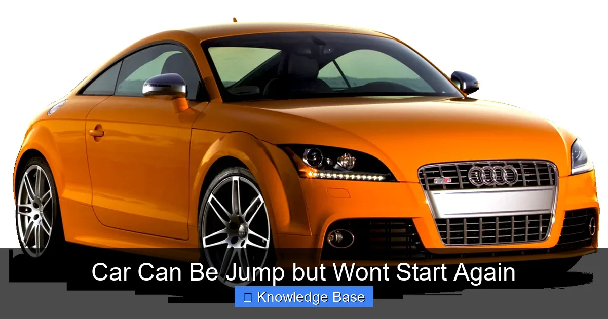 Car Can Be Jump but Wont Start Again