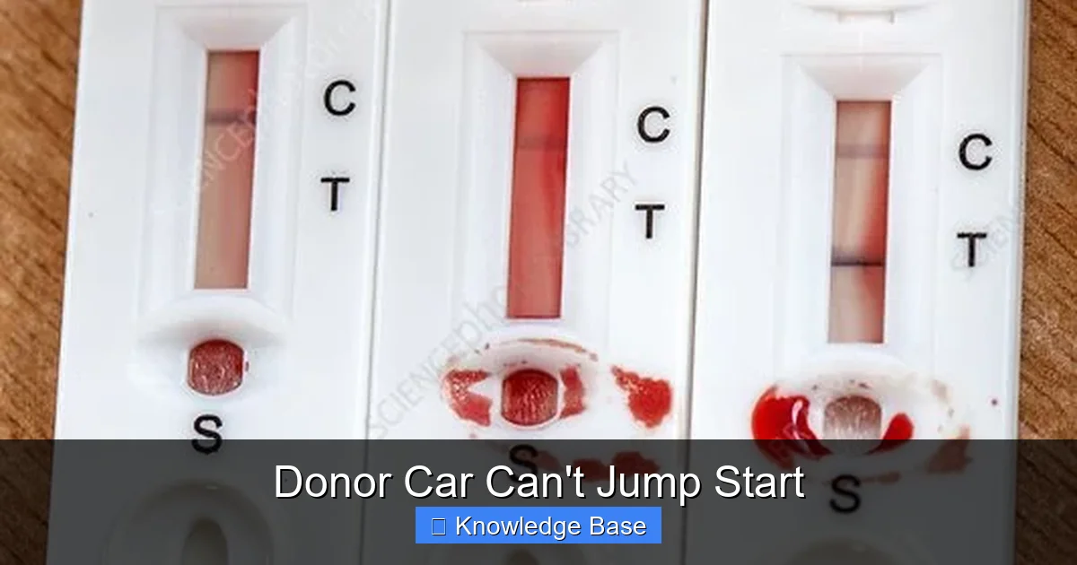 Donor Car Can't Jump Start